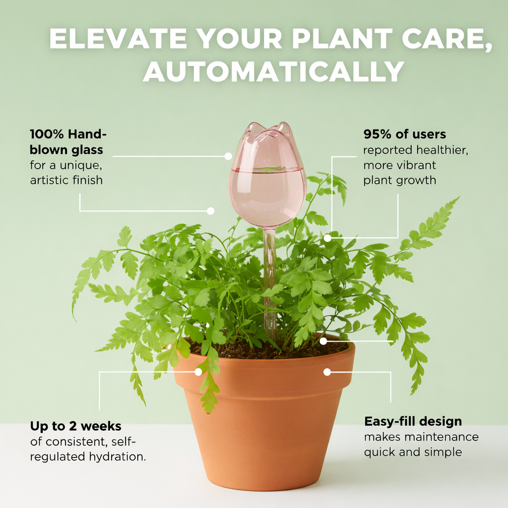 Tiny Blooms™ Tulip Drip (Self-Watering Plant Globes)